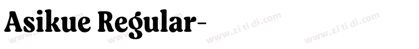 Asikue Regular字体转换